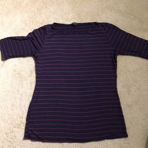 Fitted striped top